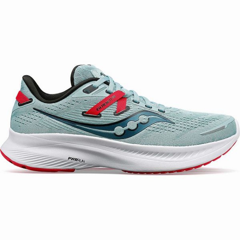 Women\'s Saucony Guide 16 Running Shoes Turquoise / Rose | AYBOQSJ-37