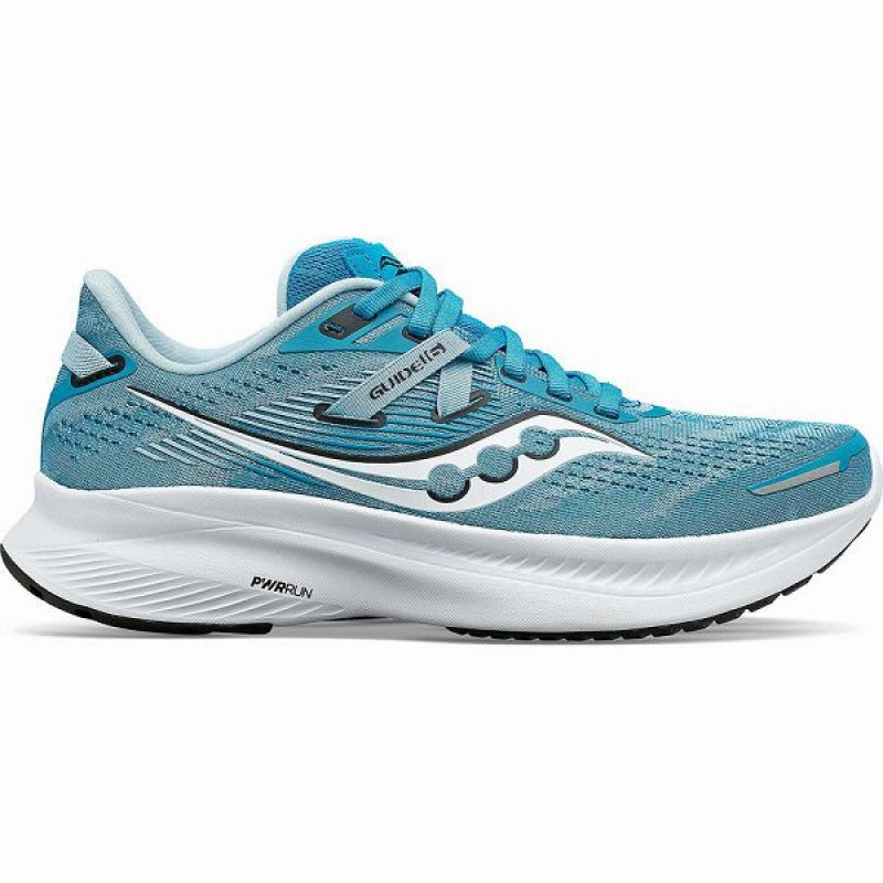 Women\'s Saucony Guide 16 Running Shoes Turquoise / White | EQYRDJZ-83