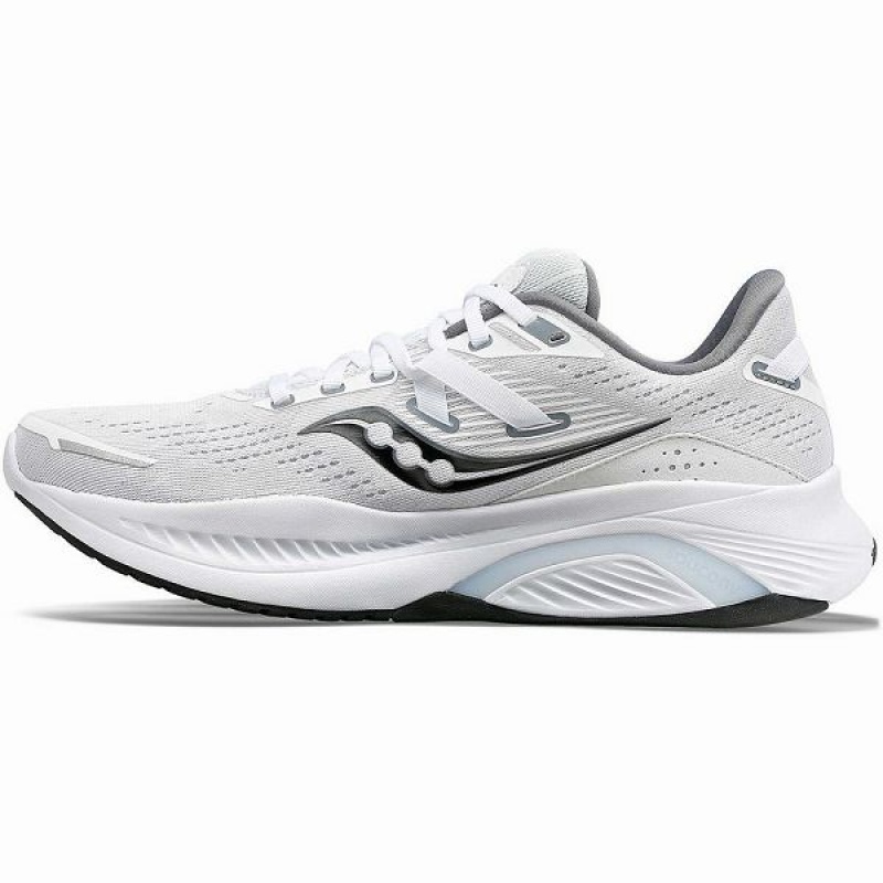 Women's Saucony Guide 16 Running Shoes White / Black | SCJXDPM-63