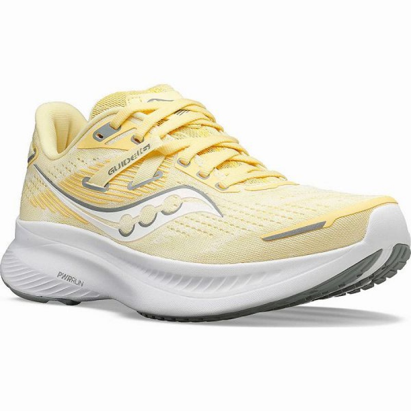 Women's Saucony Guide 16 Running Shoes Yellow / White | YFKAPHU-20