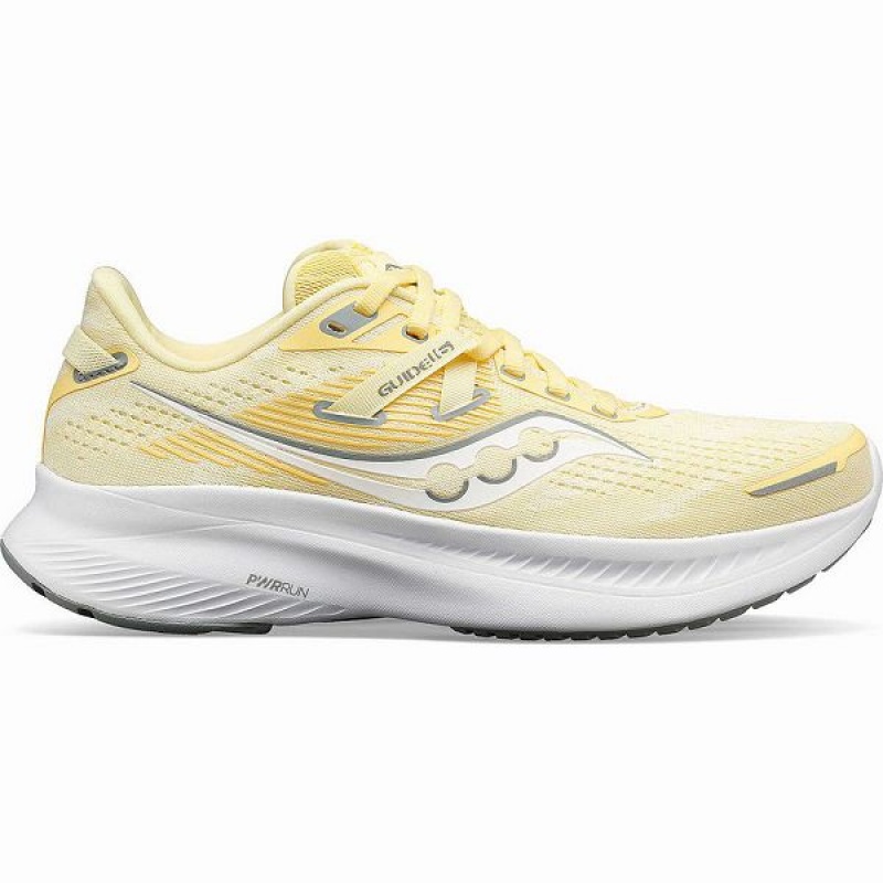 Women\'s Saucony Guide 16 Running Shoes Yellow / White | YFKAPHU-20