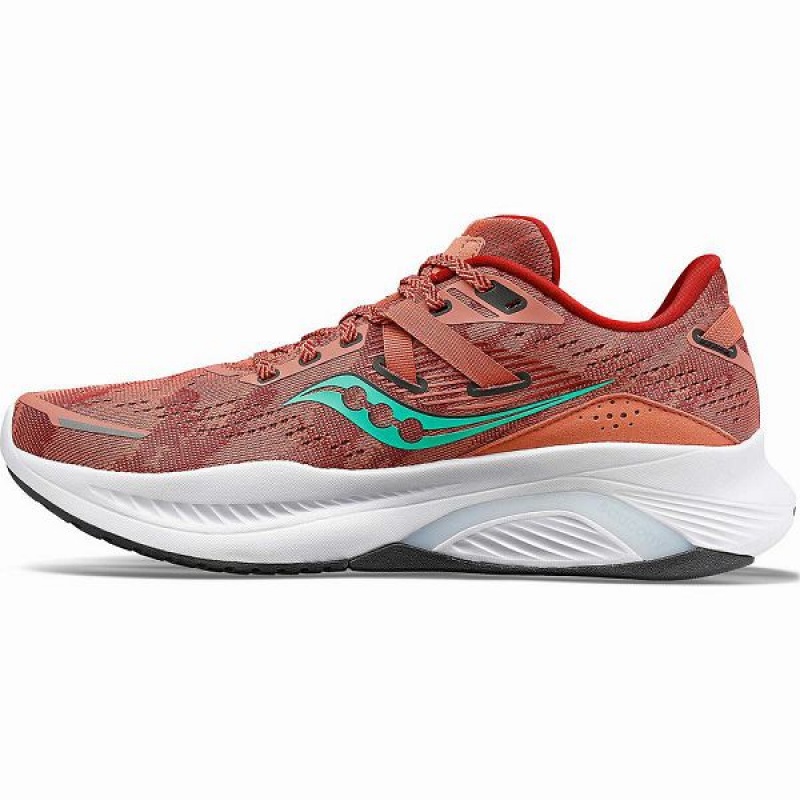 Women's Saucony Guide 16 Wide Running Shoes Orange / Turquoise | WNSZJUX-37