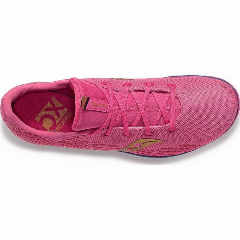 Women's Saucony Havok XC 3 Spike Spikes Shoes Pink / Navy | IHTPVWM-03