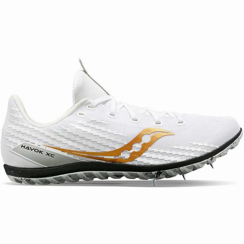 Women\'s Saucony Havok XC 3 Spike Spikes Shoes White | CLIGAKO-07