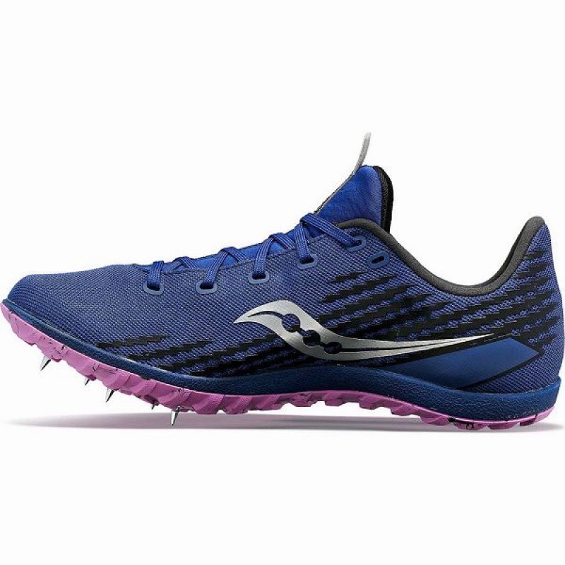 Women's Saucony Havok XC 3 Spike Spikes Shoes Indigo | XMCVHQP-71