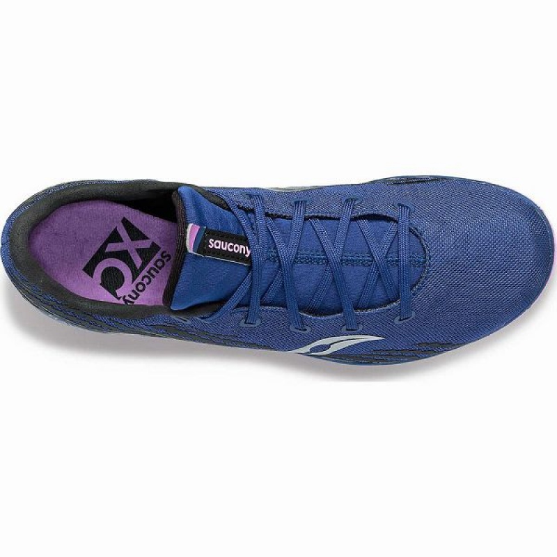 Women's Saucony Havok XC 3 Spike Spikes Shoes Indigo | XMCVHQP-71