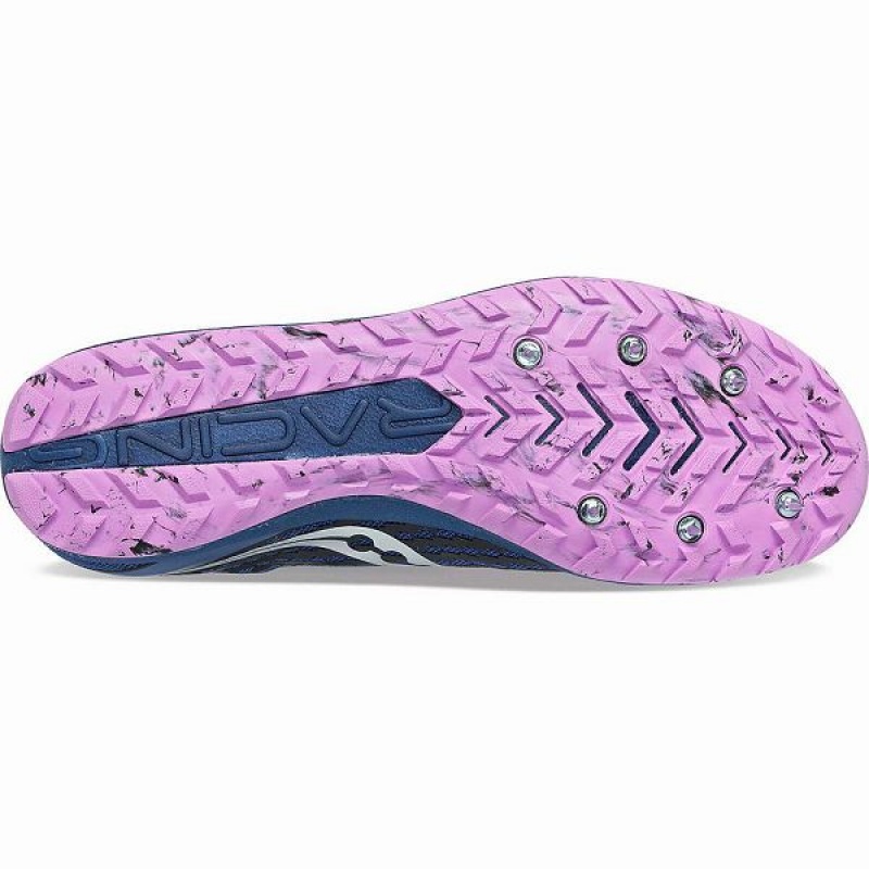 Women's Saucony Havok XC 3 Spike Spikes Shoes Indigo | XMCVHQP-71