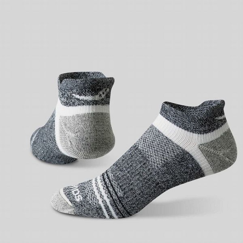 Women's Saucony Inferno Merino Wool Blend No Show 3-Pack Socks Grey | EITBPNW-92