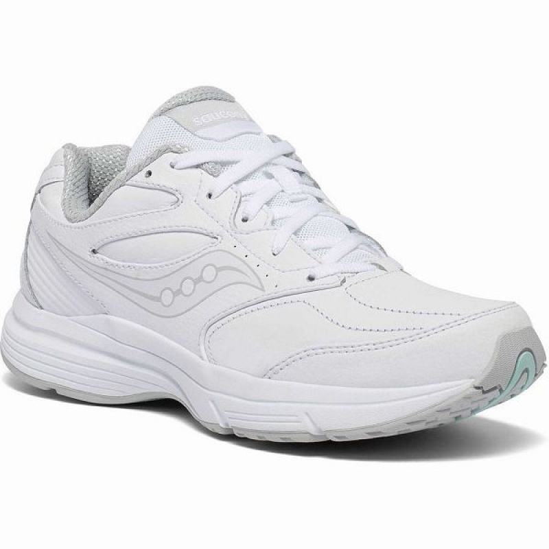 Women's Saucony Integrity Walker 3 Extra Wide Walking Shoes White | FRWPHTY-13