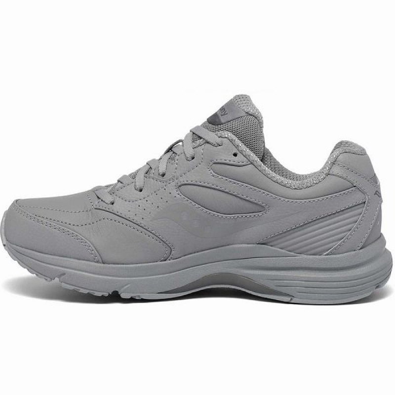 Women's Saucony Integrity Walker 3 Wide Walking Shoes Grey | XDCBQST-50