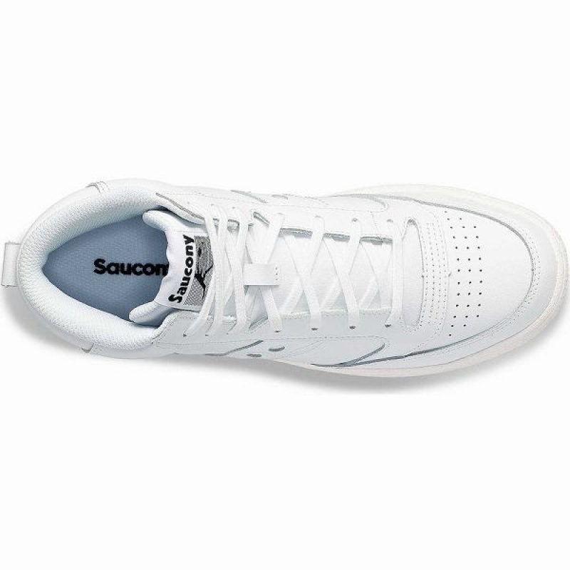 Women's Saucony Jazz Court High Sneakers White / White | UQYJHPG-81