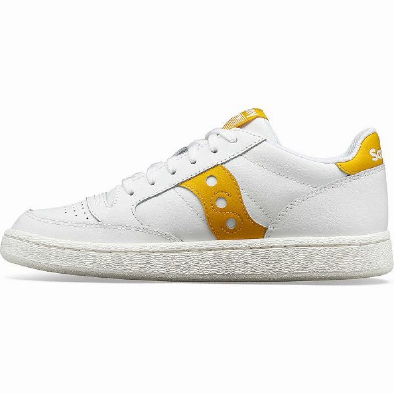 Women's Saucony Jazz Court PU Sneakers White / Orange | LYPJEQV-31