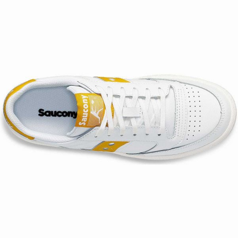 Women's Saucony Jazz Court PU Sneakers White / Orange | LYPJEQV-31