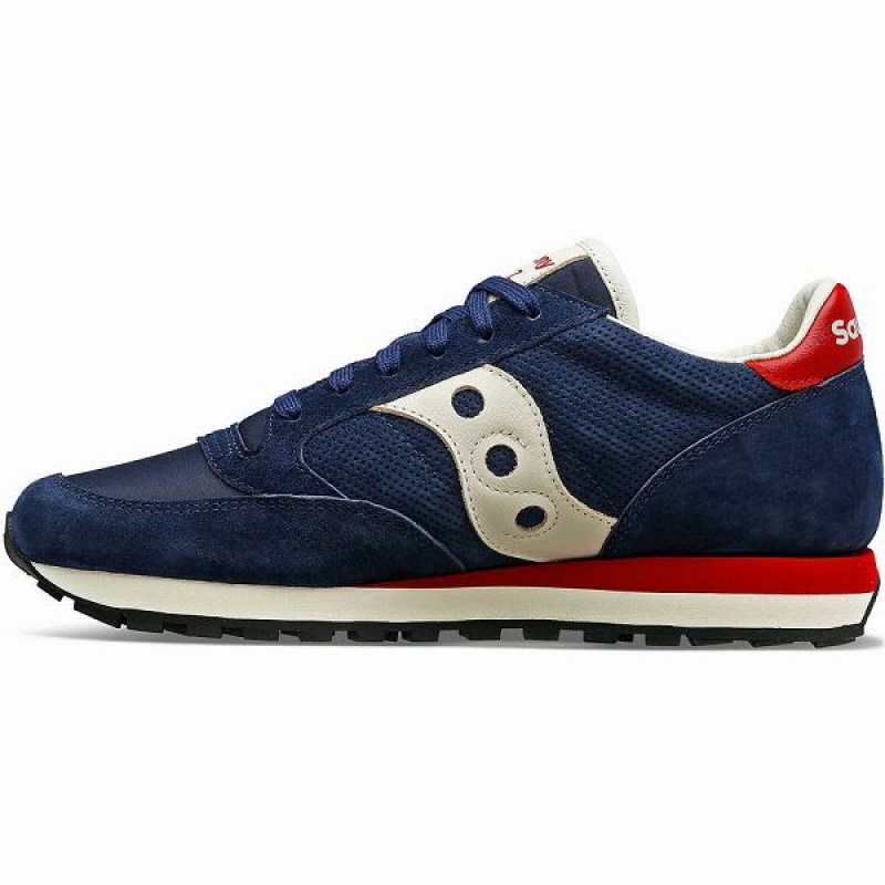 Women's Saucony Jazz Original Premium Sneakers Navy | GWBDORP-87