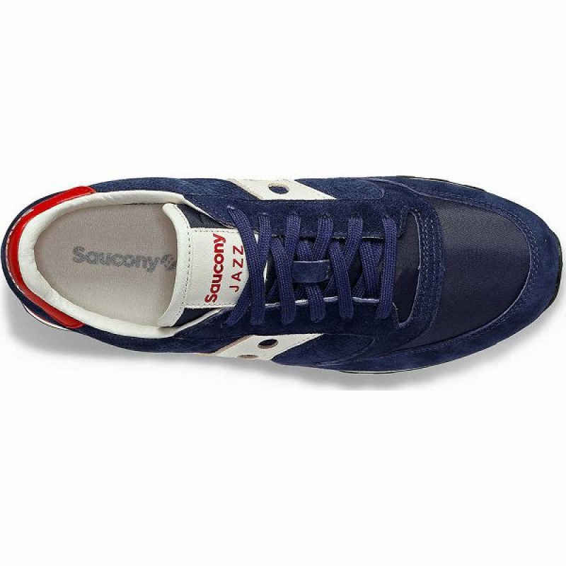 Women's Saucony Jazz Original Premium Sneakers Navy | GWBDORP-87