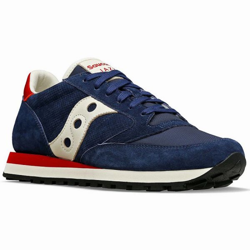 Women's Saucony Jazz Original Premium Sneakers Navy | GWBDORP-87