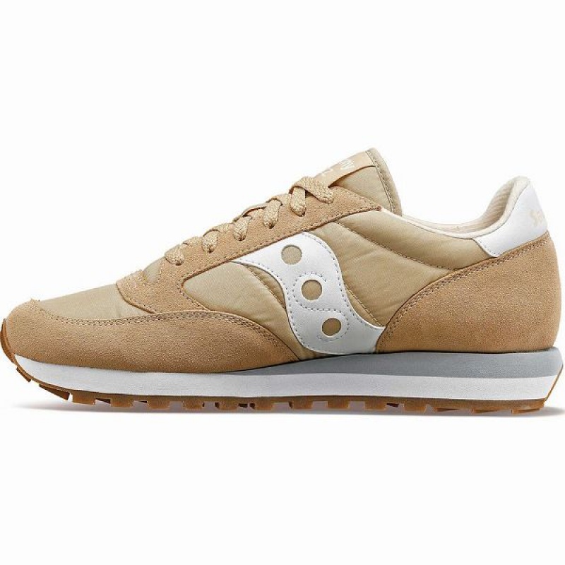 Women's Saucony Jazz Original Sneakers Beige / White | IYJRWNF-94