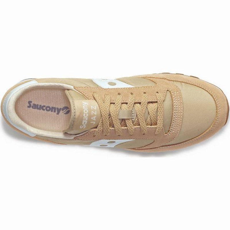 Women's Saucony Jazz Original Sneakers Beige / White | IYJRWNF-94