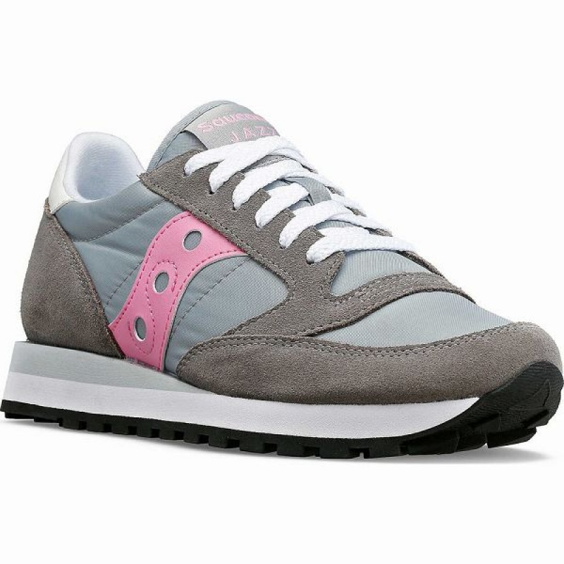 Women's Saucony Jazz Original Sneakers Grey / Pink | UQRJAGD-48