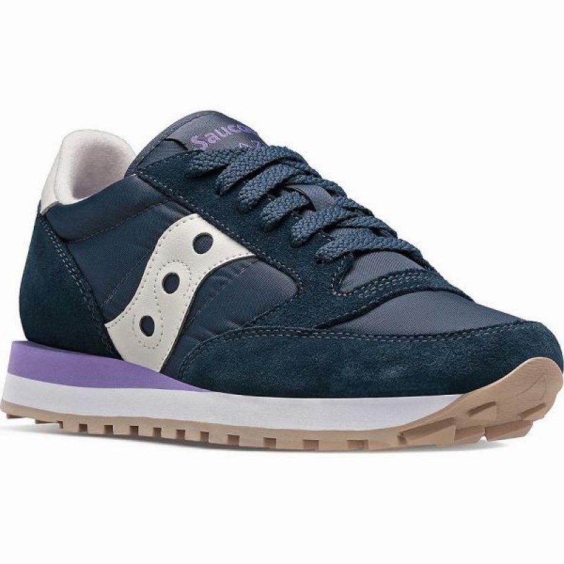 Women's Saucony Jazz Original Sneakers Navy / Purple | DGFNAJX-15