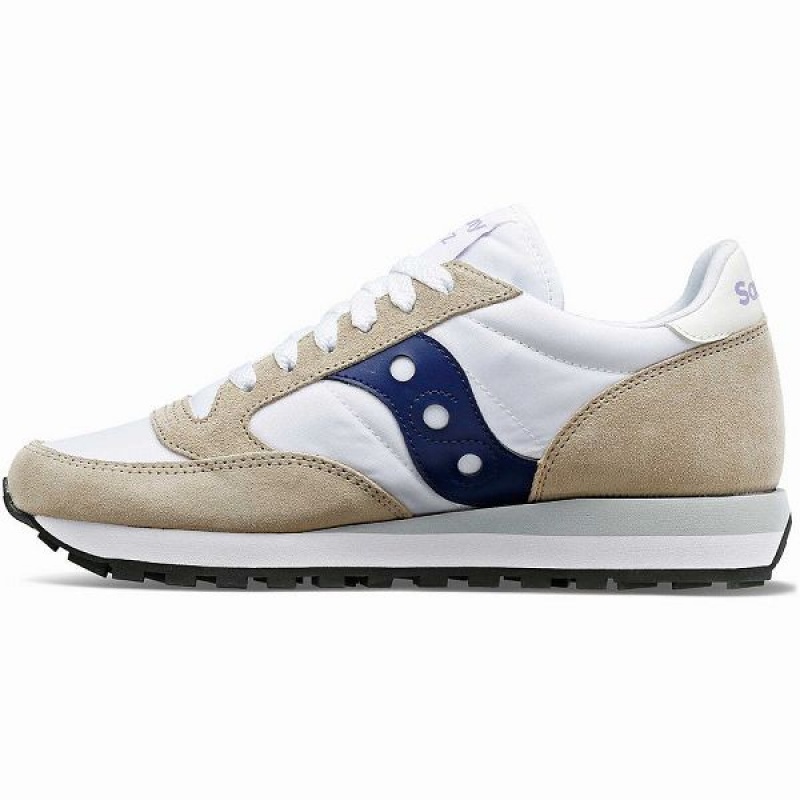 Women's Saucony Jazz Original Sneakers White / Navy | UHRNBPK-36