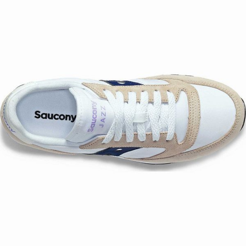 Women's Saucony Jazz Original Sneakers White / Navy | UHRNBPK-36