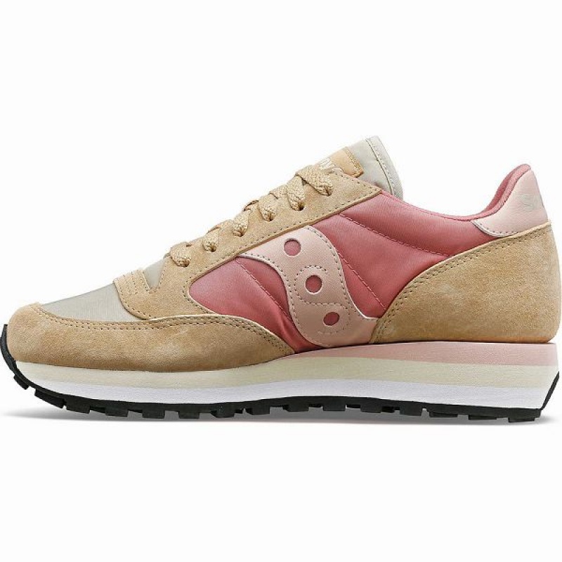 Women's Saucony Jazz Triple Sneakers Beige / Red | RIJSXTA-86