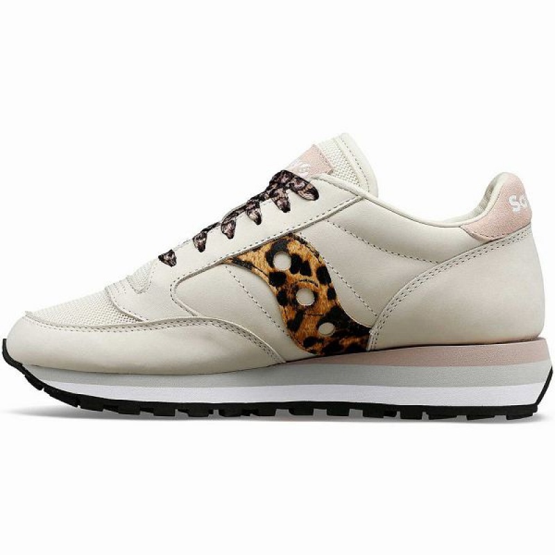 Women's Saucony Jazz Triple Sneakers Beige / Leopard | NWDJBQU-47