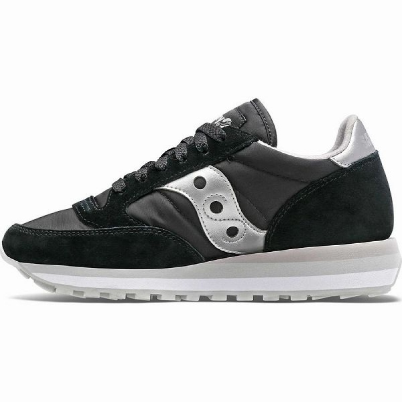 Women's Saucony Jazz Triple Sneakers Black / Silver | DBOSENI-82