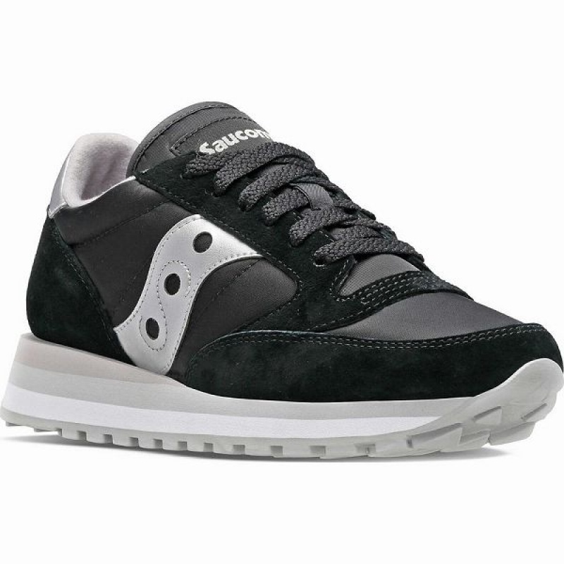 Women's Saucony Jazz Triple Sneakers Black / Silver | DBOSENI-82