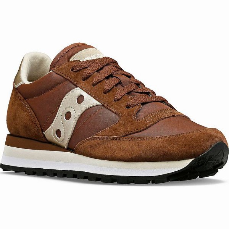 Women's Saucony Jazz Triple Sneakers Brown | SVPYRCJ-05