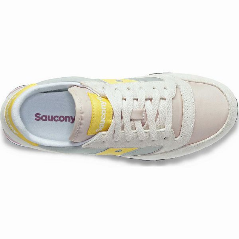 Women's Saucony Jazz Triple Sneakers Grey / Yellow | WIHAVSL-12