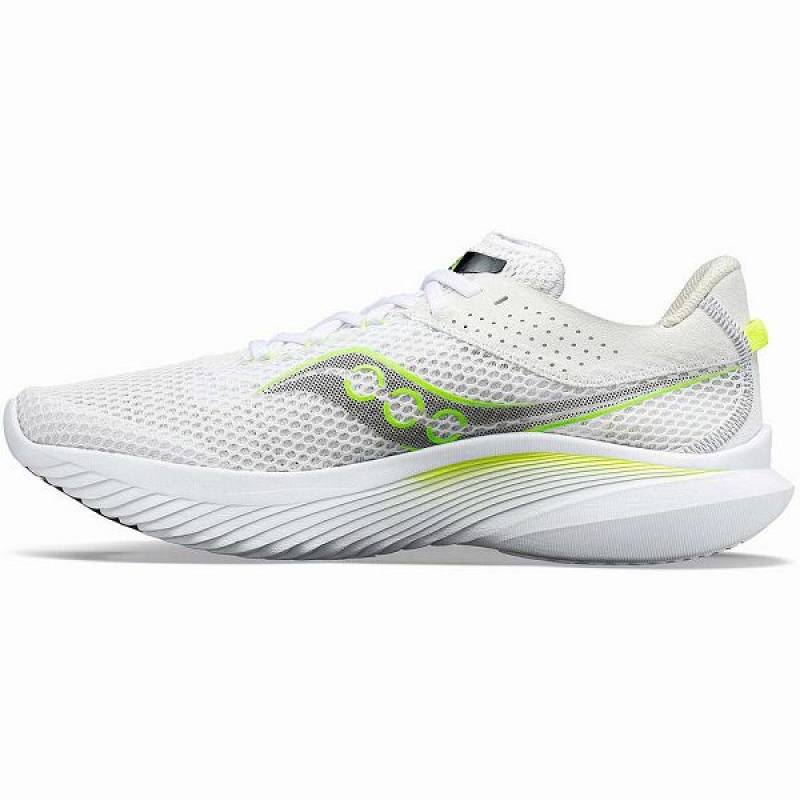 Women's Saucony Kinvara 14 Running Shoes White / Green | UASDLMN-85