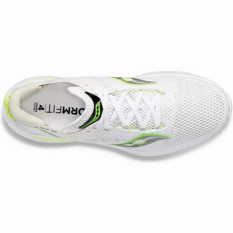 Women's Saucony Kinvara 14 Running Shoes White / Green | UASDLMN-85