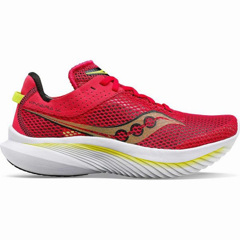 Women\'s Saucony Kinvara 14 Running Shoes Red / Rose | SKUHYVO-21