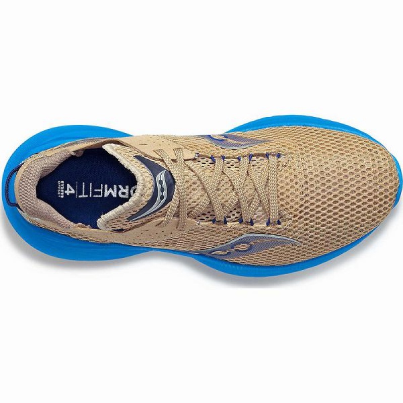 Women's Saucony Kinvara 14 Running Shoes Brown / Blue | KNUJSWR-86