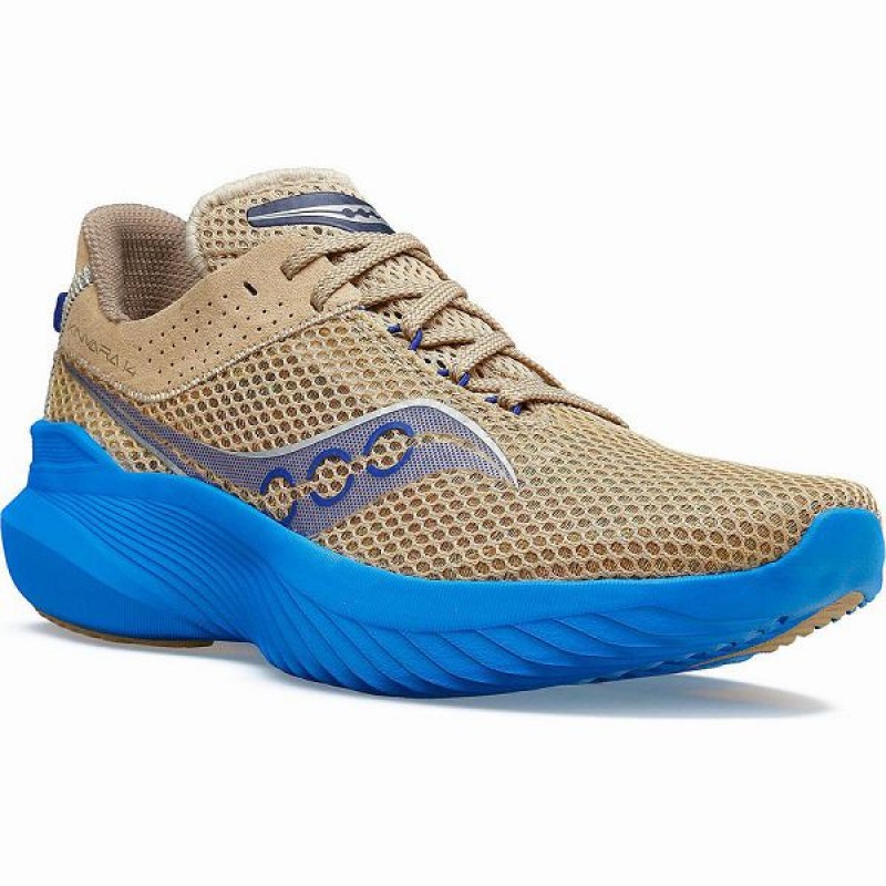 Women's Saucony Kinvara 14 Running Shoes Brown / Blue | KNUJSWR-86