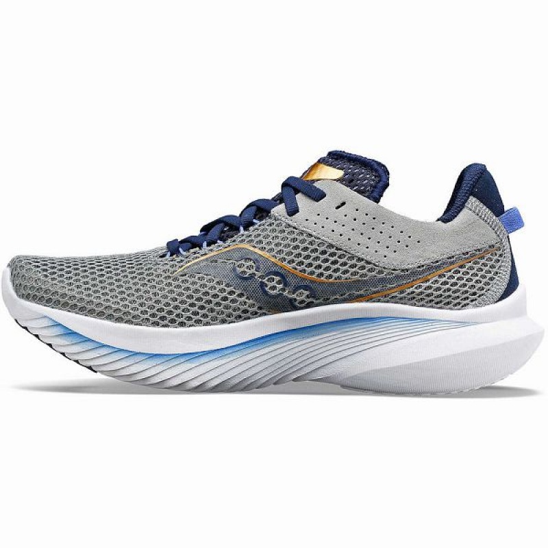 Women's Saucony Kinvara 14 Running Shoes Grey / Blue | RTLOXIQ-43