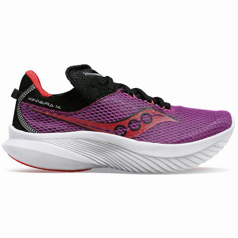 Women\'s Saucony Kinvara 14 Running Shoes Purple | RUPDTQL-74