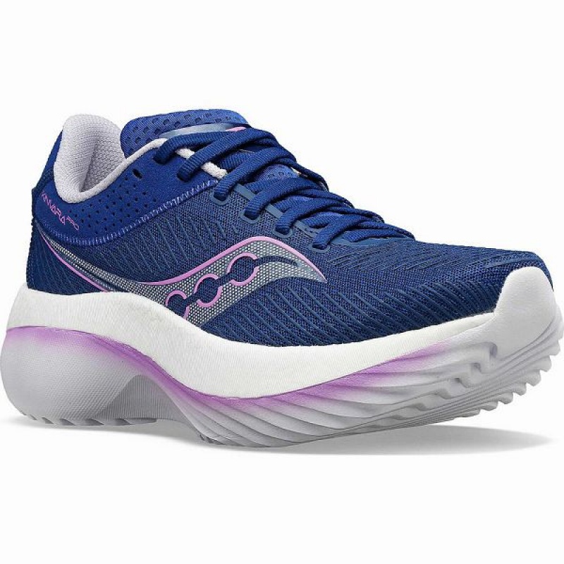 Women's Saucony Kinvara Pro Running Shoes Indigo / Purple | GOETHFM-81