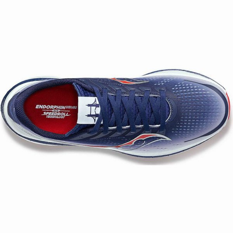 Women's Saucony London Endorphin Speed 3 Running Shoes Navy / White | XKHWYLZ-05