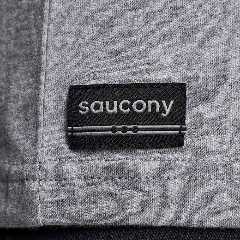 Women's Saucony New York Rested T Shirts Grey | GNWZMSQ-76