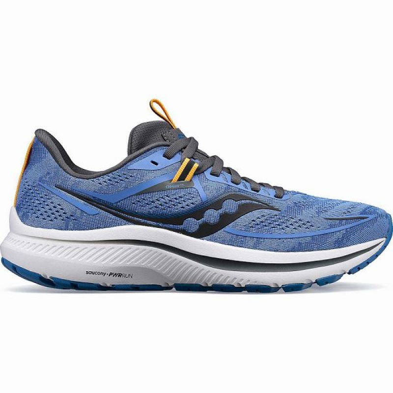 Women\'s Saucony Omni 21 Running Shoes Blue / Grey | EFLYUQC-48