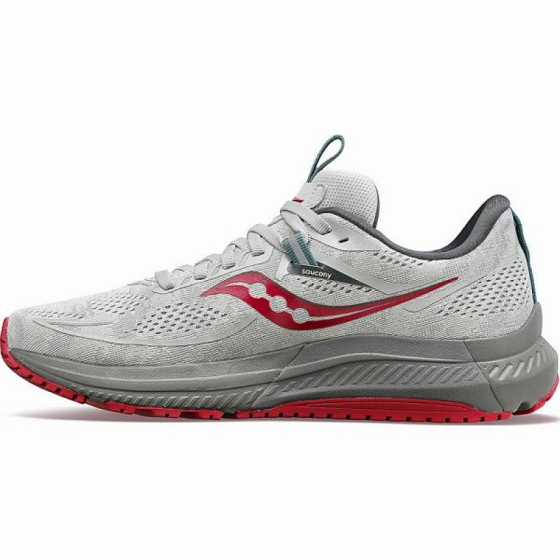 Women's Saucony Omni 21 Running Shoes Grey / Red | EVAYKHS-08