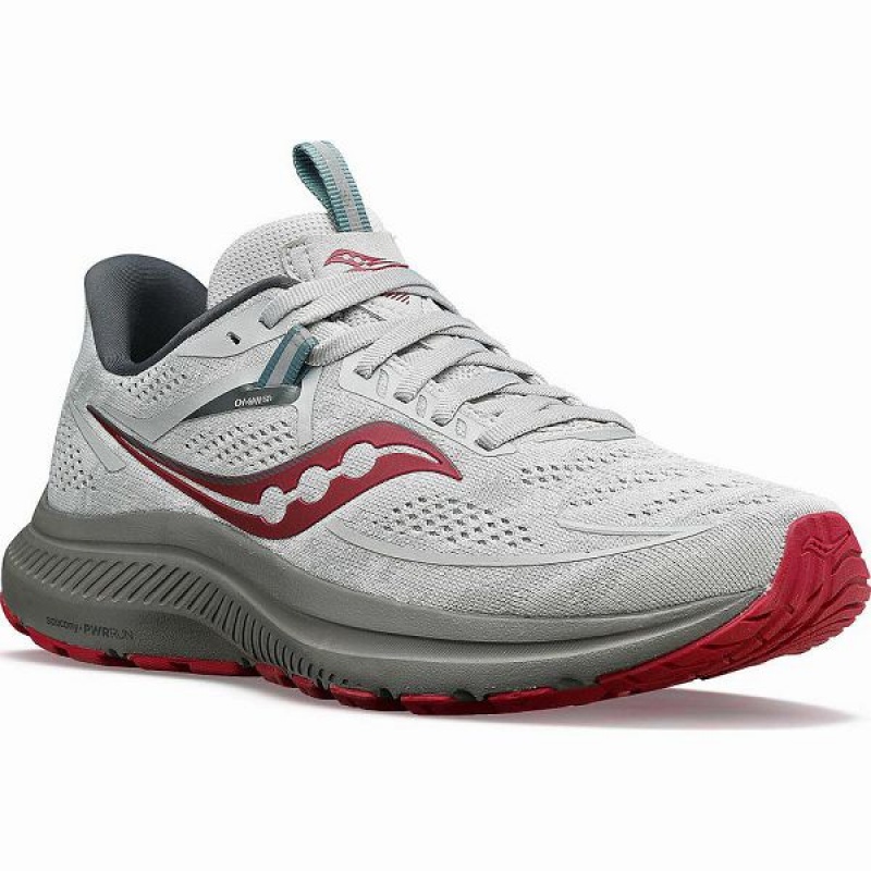 Women's Saucony Omni 21 Running Shoes Grey / Red | EVAYKHS-08