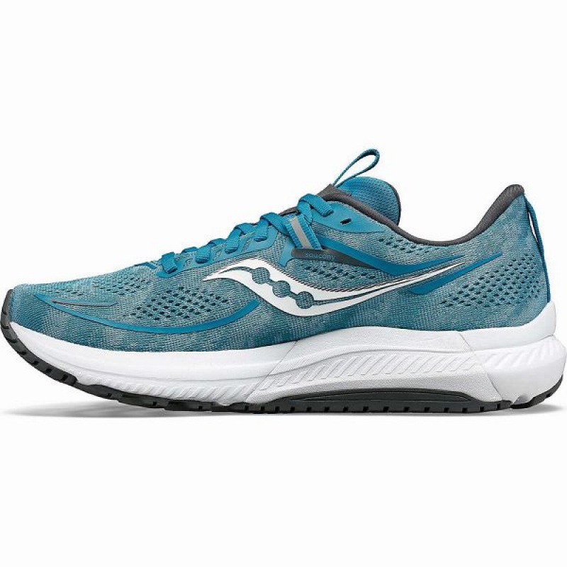 Women's Saucony Omni 21 Running Shoes Turquoise / Grey | WGBATOK-64