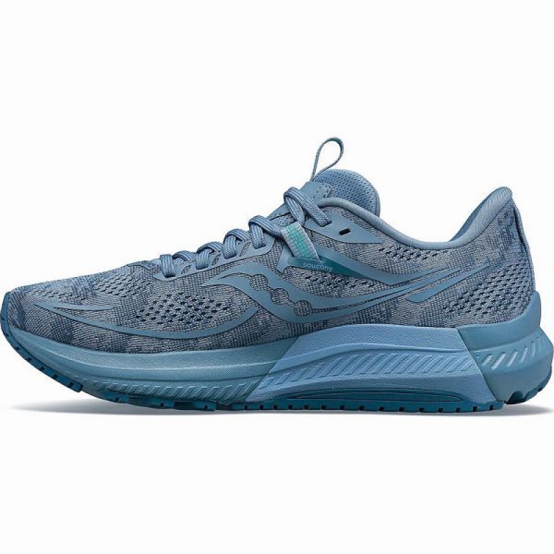 Women's Saucony Omni 21 Wide Running Shoes Blue | YOKRLFB-17