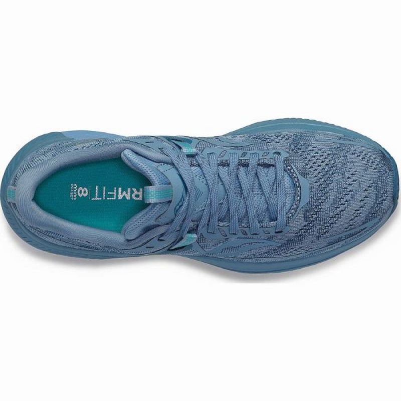 Women's Saucony Omni 21 Wide Running Shoes Blue | YOKRLFB-17