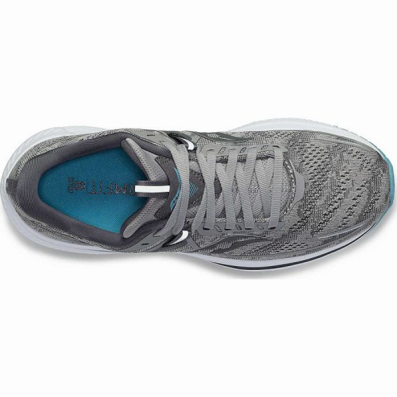 Women's Saucony Omni 21 Wide Running Shoes Grey / Blue | TNXDYHC-35