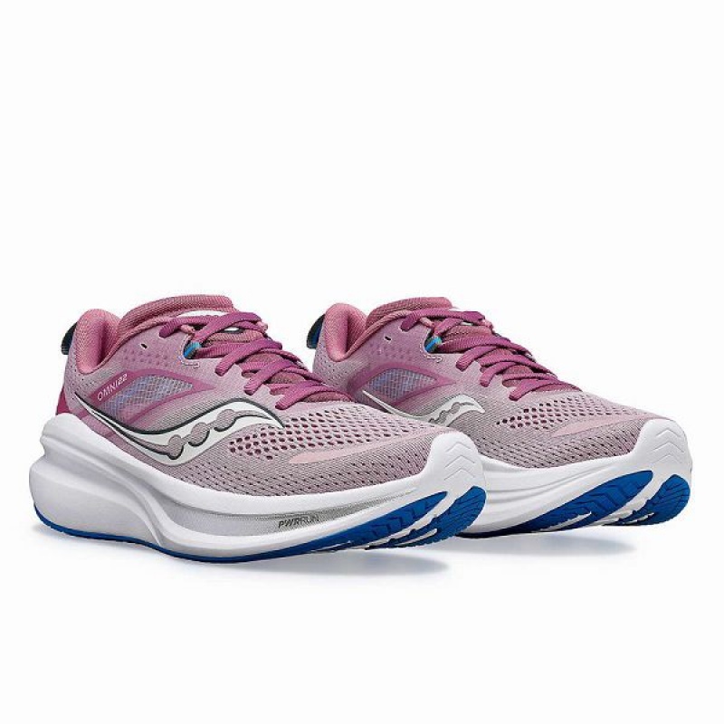 Women's Saucony Omni 22 Running Shoes Purple / Deep Blue | BKIUOFL-15